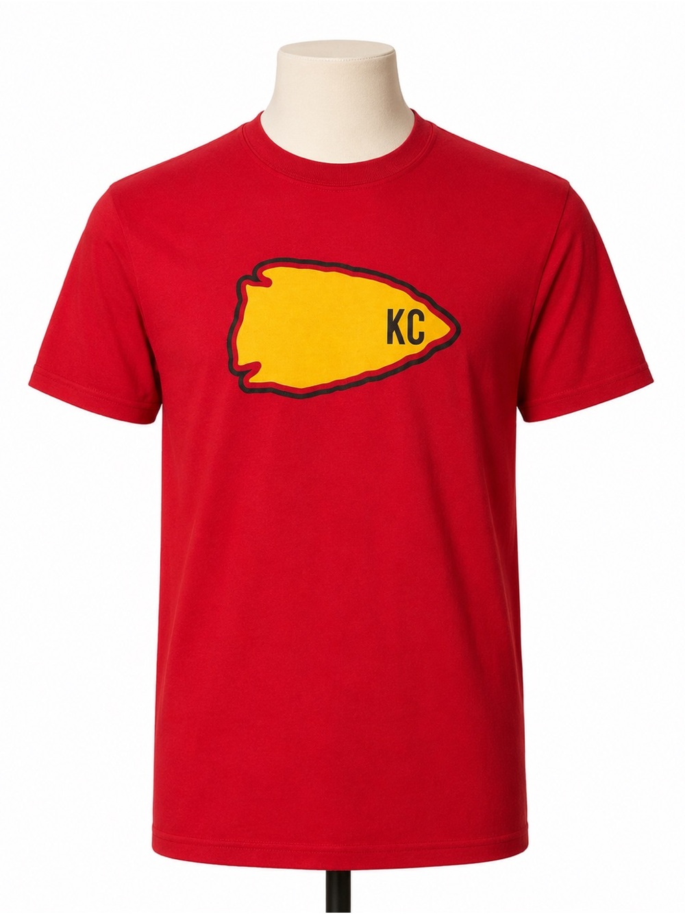 KC Arrowhead Graphic Tee in Red and Yellow